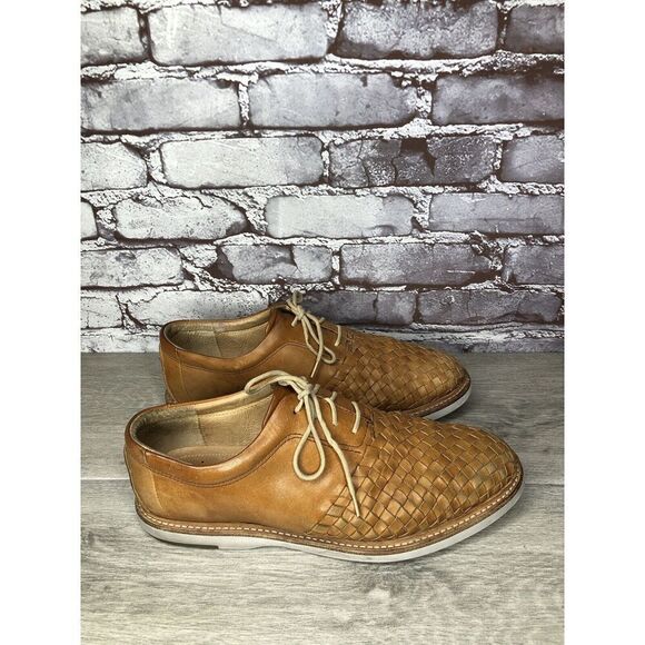 THOROCRAFT ROSS Brown Woven Leather Oxfords Lace Up Shoes Men’s Sz 43EU/10M US main image 14